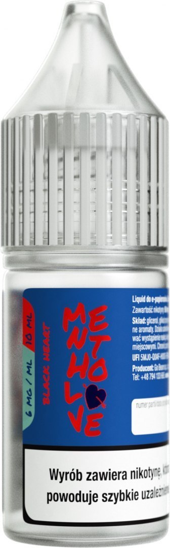 Liquid Mentholove Nicotine - Black Heart 6mg