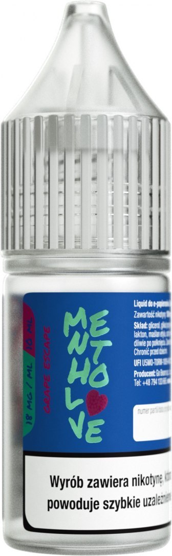 Liquid Mentholove Nicotine - Grape Escape 18mg Liquid Mentholove Nicotine - Grape Escape 18mg