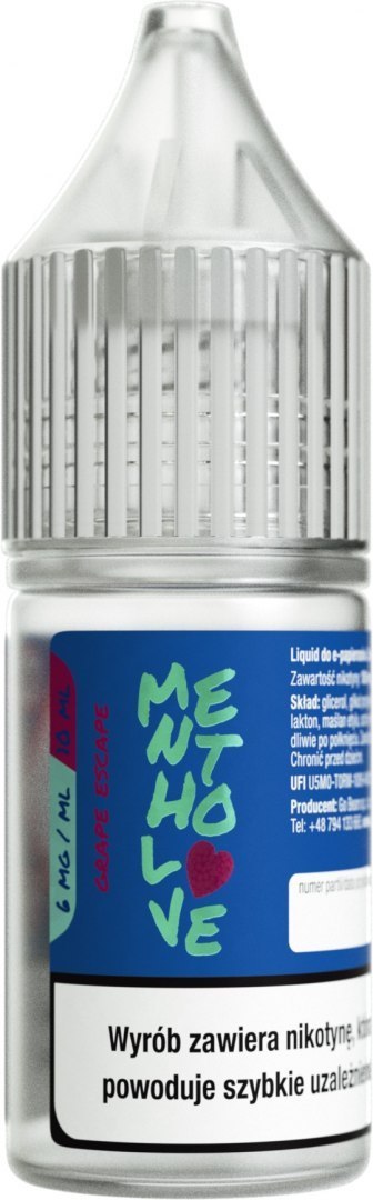 Liquid Mentholove Nicotine - Grape Escape 6mg
