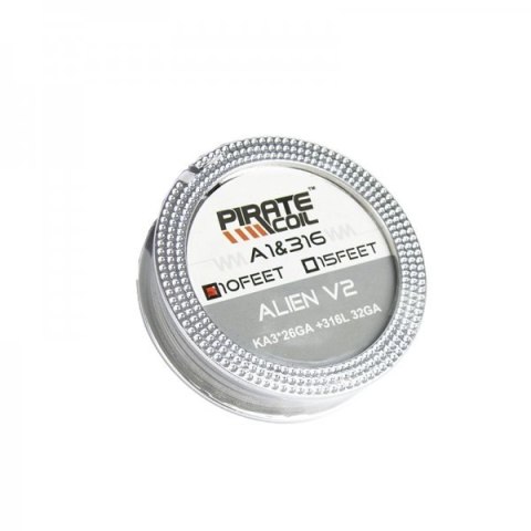 Drut Pirate Vape - Alien V2 3*26G(KA1)+32G(316L) Drut Pirate Vape - Alien V2 3*26G(KA1)+32G(316L)