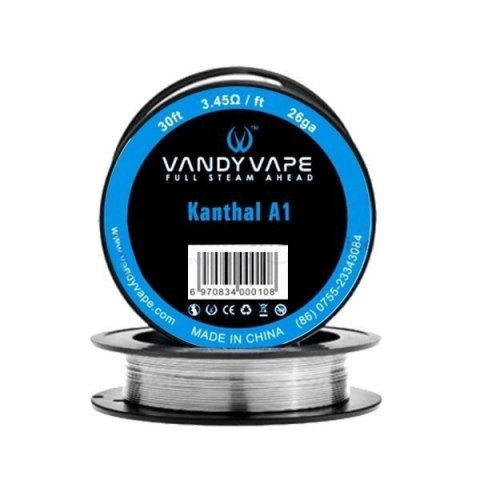 Drut Vandy Vape - Kanthal A1 26ga 30ft (3.45 OHM/ft) Drut Vandy Vape - Kanthal A1 26ga 30ft (3.45 OHM/ft)