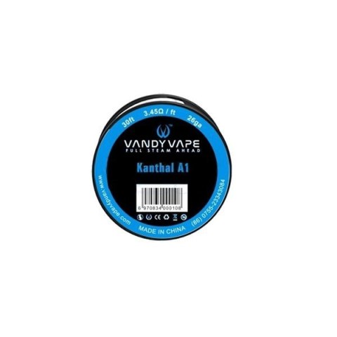 Drut Vandy Vape - Kanthal A1 26ga 30ft (3.45 OHM/ft) Drut Vandy Vape - Kanthal A1 26ga 30ft (3.45 OHM/ft)