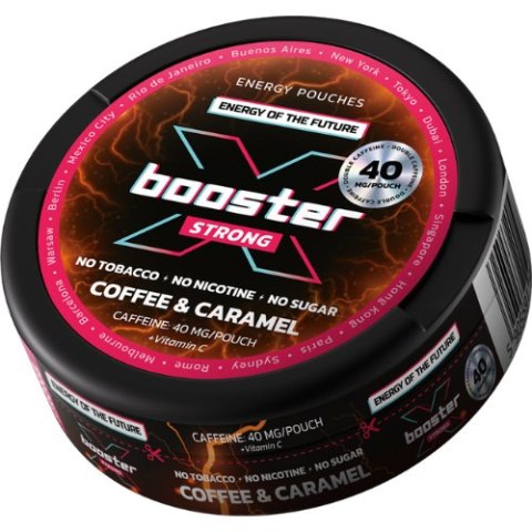 Woreczki kofeinowe X-BOOSTER Coffee Caramel 40mg Woreczki kofeinowe X-BOOSTER Coffee Caramel 40mg