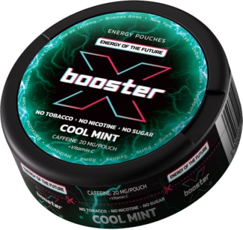 Woreczki kofeinowe X-BOOSTER Cool Mint 20mg Woreczki kofeinowe X-BOOSTER Cool Mint 20mg