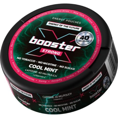 Woreczki kofeinowe X-BOOSTER Cool Mint 40mg Woreczki kofeinowe X-BOOSTER Cool Mint 40mg