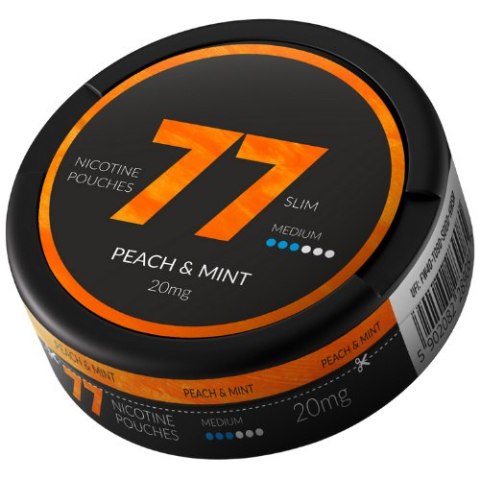 Woreczki nikotynowe 77 Peach & Mint 10.4mg Woreczki nikotynowe 77 Peach & Mint 10.4mg