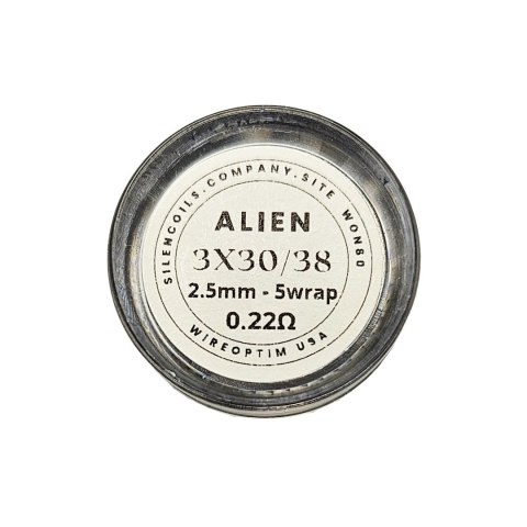 Grzałki SilenCoils Alien - 3x30/38 2.5mm 5w 0.22ohm Grzałki SilenCoils Alien - 3x30/38 2.5mm 5w 0.22ohm