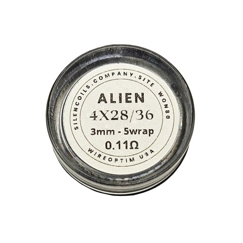 Grzałki SilenCoils Alien - 4x28/36 3mm 5w 0.11ohm Grzałki SilenCoils Alien - 4x28/36 3mm 5w 0.11ohm