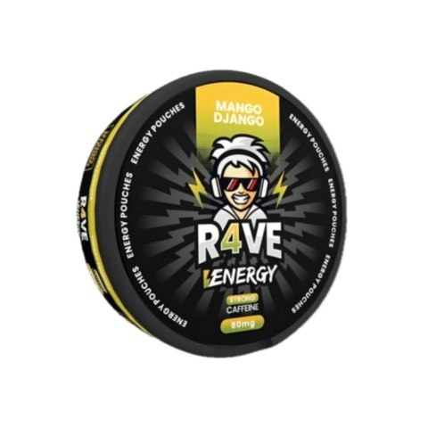 Woreczki Kofeinowe R4VE ENERGY MANGO DJANGO 80mg Woreczki Kofeinowe R4VE ENERGY MANGO DJANGO 80mg