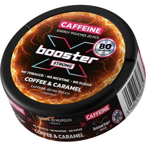 Woreczki kofeinowe X-BOOSTER Coffee Carmel 80mg Woreczki kofeinowe X-BOOSTER Coffee Carmel 80mg