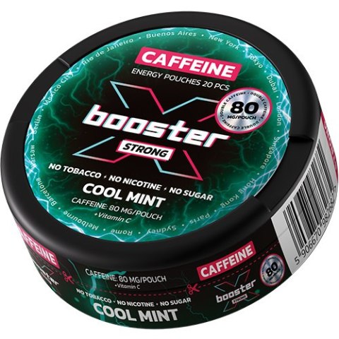 Woreczki kofeinowe X-BOOSTER Cool Mint 80mg Woreczki kofeinowe X-BOOSTER Cool Mint 80mg
