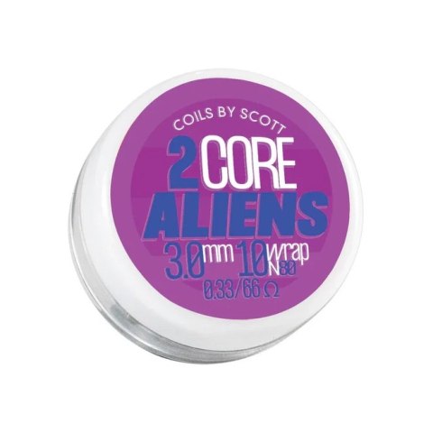Grzałka 2-Core Boro Alien 0.33/0.66 OHM Ni80 - Coils by Scott