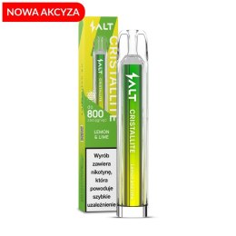 *NOWA AKCYZA* CRISTALLITE 800 Puffs Lemon & Lime 20mg