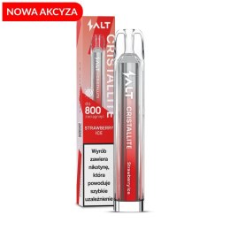 *NOWA AKCYZA* CRISTALLITE 800 Puffs Strawberry Ice 20mg