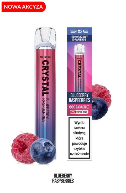 SKE Crystal - Blueberry Raspberries 600 puffs 20 mg (A25) SKE Crystal - Blueberry Raspberries 600 puffs 20 mg (A25)