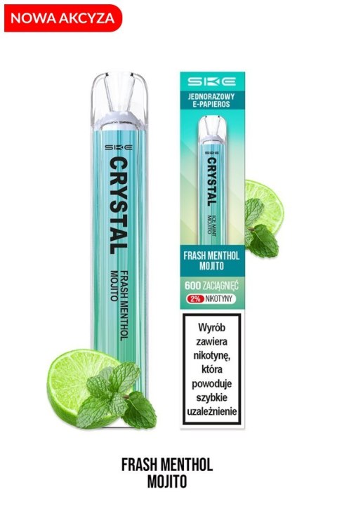 SKE Crystal - Fresh Menthol Mojito 600 puffs 20 mg (A25) SKE Crystal - Fresh Menthol Mojito 600 puffs 20 mg (A25)
