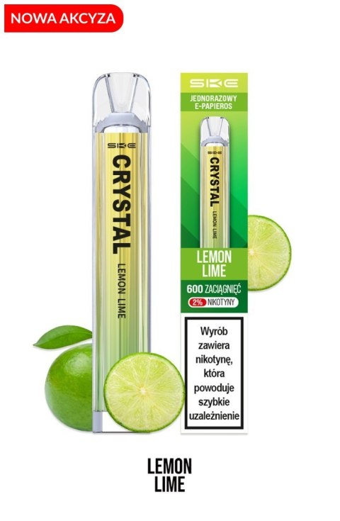 *NOWA AKCYZA* SKE Crystal - Lemon Lime 600 puffs 20 mg *NOWA AKCYZA* SKE Crystal - Lemon Lime 600 puffs 20 mg