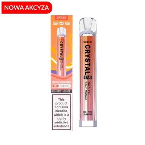 SKE Crystal - Pineapple Peach Mango 600 puffs 20 mg (A25) SKE Crystal - Pineapple Peach Mango 600 puffs 20 mg (A25)