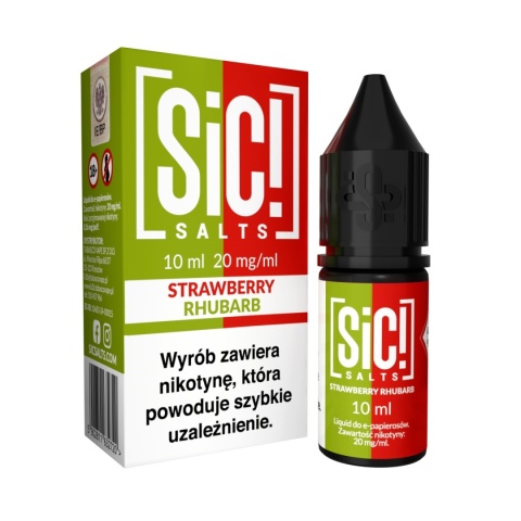 Liquid Sic Salts 10ml - Strawberry Rhubarb 20mg (A25)