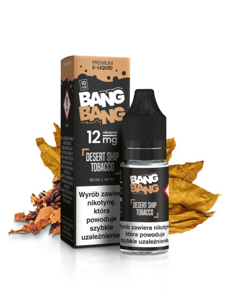 Liquid BANG BANG 10ml - Desert Ship Tobacco 12mg (A25) Liquid BANG BANG 10ml - Desert Ship Tobacco 12mg (A25)