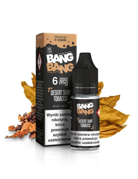 Liquid BANG BANG 10ml - Desert Ship Tobacco 6mg (A25) Liquid BANG BANG 10ml - Desert Ship Tobacco 6mg (A25)
