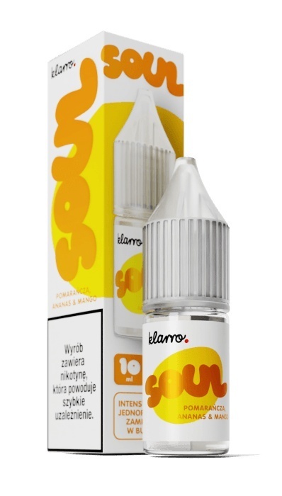 Liquid Klarro Soul 10ml 20mg salt - Pomarańcza Ananas Mango (A25) Liquid Klarro Soul 10ml 20mg salt - Pomarańcza Ananas Mango (A25)