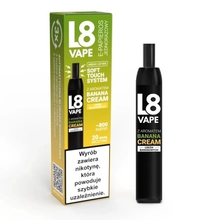 L8 Vape 800puff 20mg - Banana Cream (A25) L8 Vape 800puff 20mg - Banana Cream (A25)