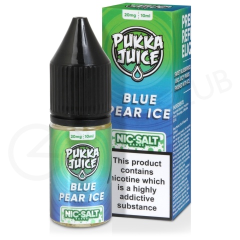 Liquid Pukka Juice 10ml - Blue Pear Ice 20mg salt (A25)