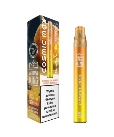 Aroma King Cosmic Max - Kiwi, marakuja, słodka pomarańcza - 999+ puffs 20mg (A25) Aroma King Cosmic Max - Kiwi, marakuja, słodka pomarańcza - 999+ puffs 20mg (A25)