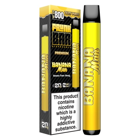 Jednorazowy e-papieros Frunk Bar Mesh 20mg - Banana Man (A25) Jednorazowy e-papieros Frunk Bar Mesh 20mg - Banana Man (A25)