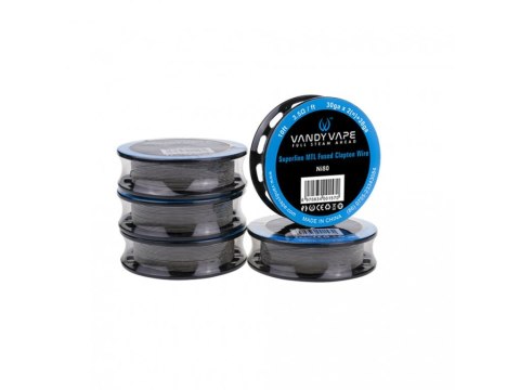 Drut Vandy Vape - Superfine MTL Wire -10ft 32ga x2 + 38ga (3m) Drut Vandy Vape - Superfine MTL Wire -10ft 32ga x2 + 38ga (3m)