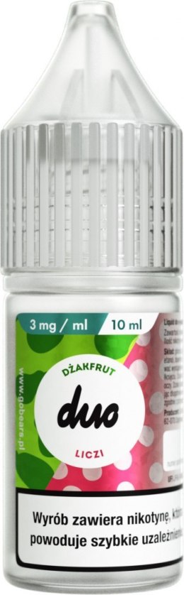 Liquid Duo Nicotine 10ml - Dżakfrut Liczi 3mg