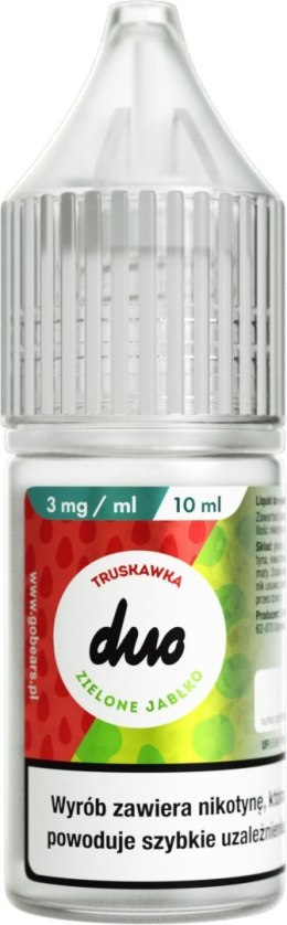 Liquid Duo Nicotine 10ml - Truskawka Zielone Jabłko 3mg