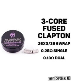 Dark Coils - 3-Core Fused Clapton Ni80 0.13 OHM (2 szt.)
