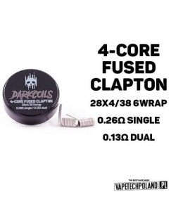 Grzałka DARK COILS - 4-CORE FUSED CLAPTON 0.13ohm (2szt)