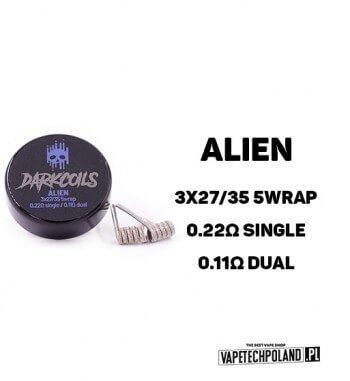 Grzałka DARK COILS - ALIEN 0.11ohm (2szt) Grzałka DARK COILS - ALIEN 0.11ohm (2szt)